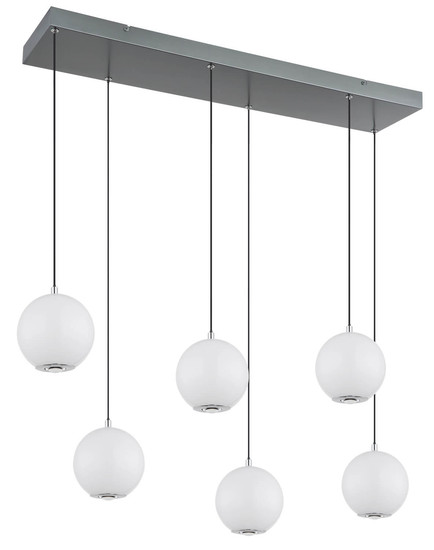 Globo Simmons LED Hängeleuchte 55W CCT Grau Matt, Metall Memoryfunktion Ø15cm 16062-6H