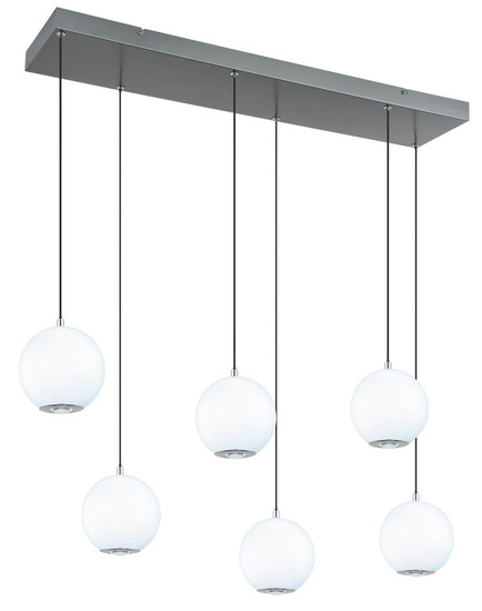 Globo Simmons LED Hängeleuchte 55W CCT Grau Matt, Metall Memoryfunktion Ø15cm 16062-6H