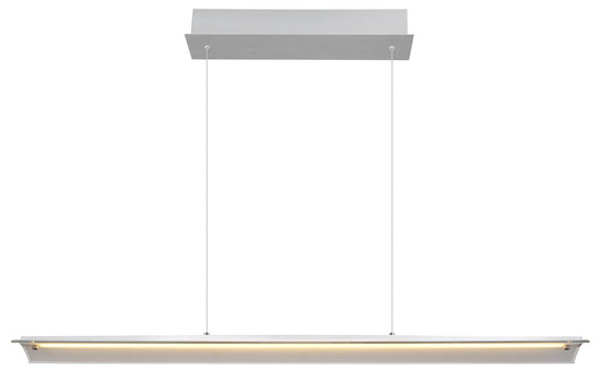 Globo Muriella LED Hängeleuchte 24W Warmweiß Aluminium Gebürstet 150cm 17017A