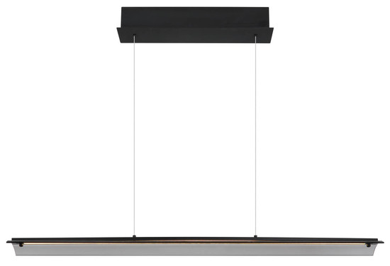 Globo Muriella LED Hängeleuchte 24W Warmweiß Schwarz Matt, Metall 150cm 17017S