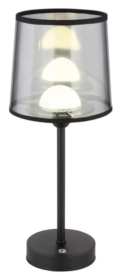 Globo Lunki LED Tischleuchte 2,50W CCT Schwarz Matt, Metall Memoryfunktion Ø14cm 21008S