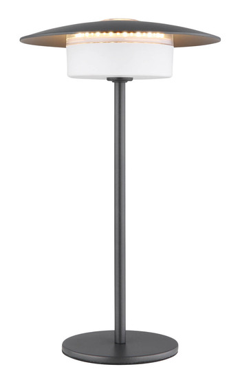 Globo Kyler LED Tischleuchte 3W CCT IP44 Grau Matt, Metall Memoryfunktion Ø18cm 21024G