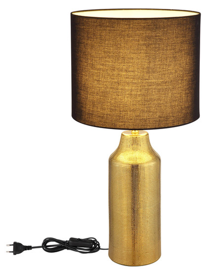 Globo Elden E27 Tischleuchte 60W Goldfarben, Keramik Ø30,5cm 21736G