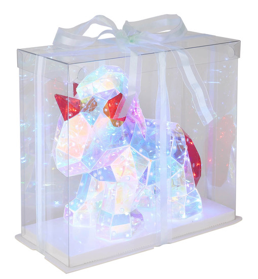 Globo Brondar LED Tischleuchte 3W Klar Kristall Effekt 26cm 28088