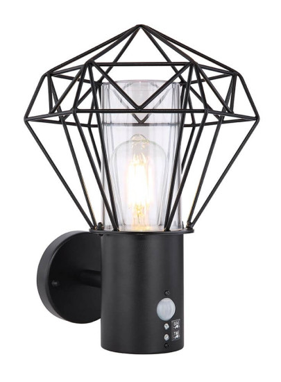 Globo Außenleuchte E27 LED Außenleuchte 7W Warmweiß IP44 Schwarz, Edelstahl Ø22,5cm 31355SLMDS