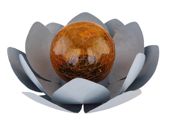 Globo Solarleuchte Metall Grau, 1Xled LED Solarleuchte 0,06W IP44 Grau, Metall 9cm 33532