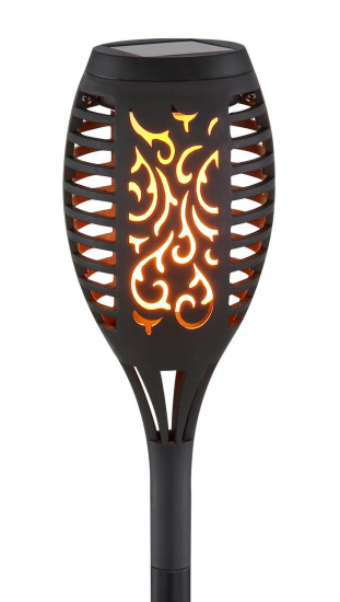 Globo Solarleuchte LED Solarleuchte 3-er Set 0,1W Warmweiß IP44 Schwarz, Kunststoff Ø7,5cm 33536-3