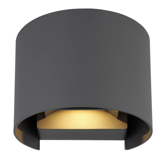 Globo Veronika LED Außenleuchte 2-fach 3W Warmweiß IP54 Anthrazit, Aluminium Druckguss 10cm 34168R