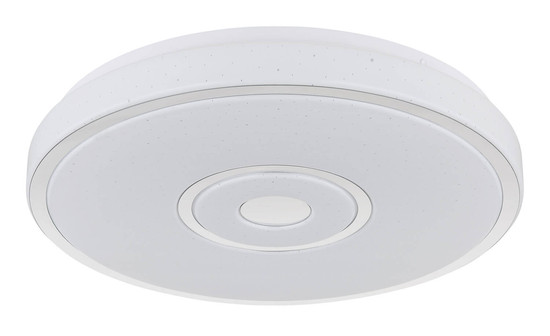 Globo Astania LED Deckenleuchte 24W Warmweiß Weiß, Metall Sparkle-Dekor Ø38cm 41264