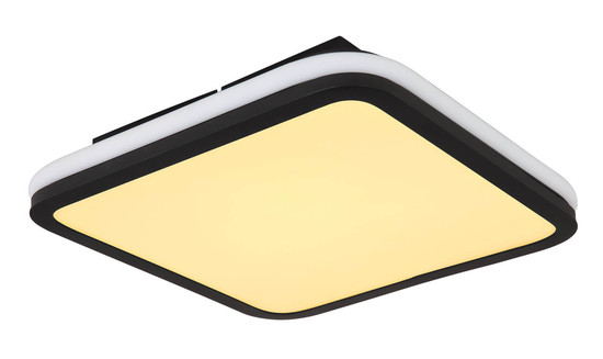 Globo Jaxxi LED Deckenleuchte 40W CCT Schwarz Matt, Metall Fernbedienung Memoryfunktion 7cm 41391-40