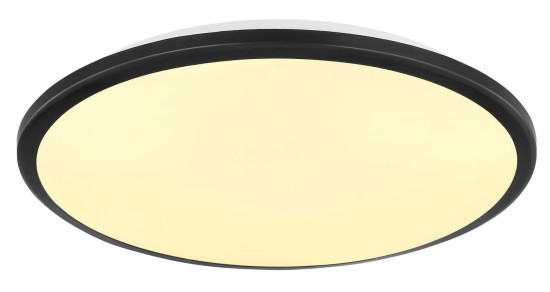 Globo Xander LED Deckenleuchte 18W Warmweiß Schwarz Matt Ø35cm 41569-18B