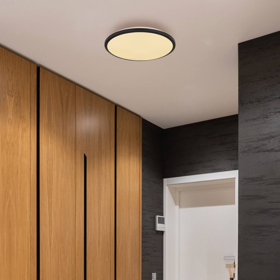 Globo Xander LED Deckenleuchte 18W Warmweiß Schwarz Matt Ø35cm 41569-18B