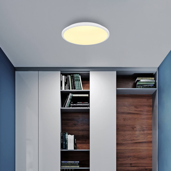 Globo Xander LED Deckenleuchte 18W Warmweiß Weiß Matt Ø35cm 41569-18W