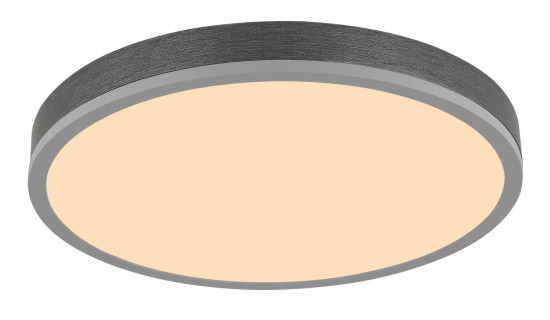 Globo Doro LED Deckenleuchte 24W Warmweiß Silberfarben, Aluminium Ø45cm 416080AD2R