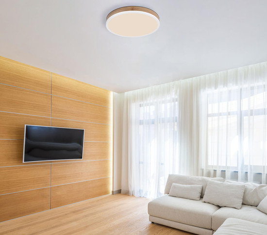 Globo Doro LED Deckenleuchte 24W Warmweiß Weiß Matt, Metall Ø45cm 416080WWD2R