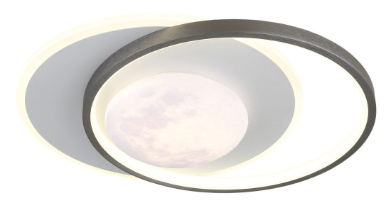 Globo Moon LED Deckenleuchte 30W Neutralweiß Schwarz Matt, Metall 8,3cm 41785