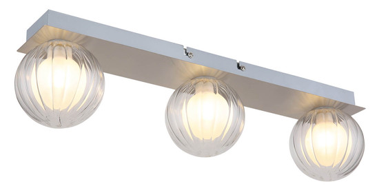 Globo Ander G9 Deckenleuchte 3-fach 10W IP44 Nickel Matt, Metall Ø10cm 41928-3N