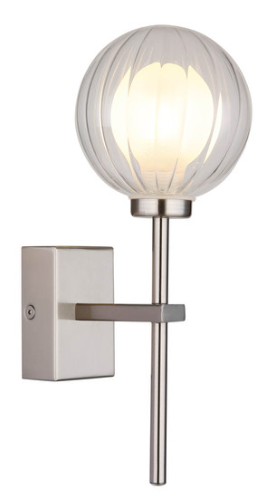 Globo Ander G9 Wandleuchte 10W IP44 Nickel Matt, Metall Ø10cm 41928WN