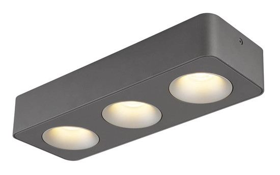 Globo Hangarau LED LED Strahler 14W Warmweiß Grau Dunkel, Aluminium 5,5cm 43100-3
