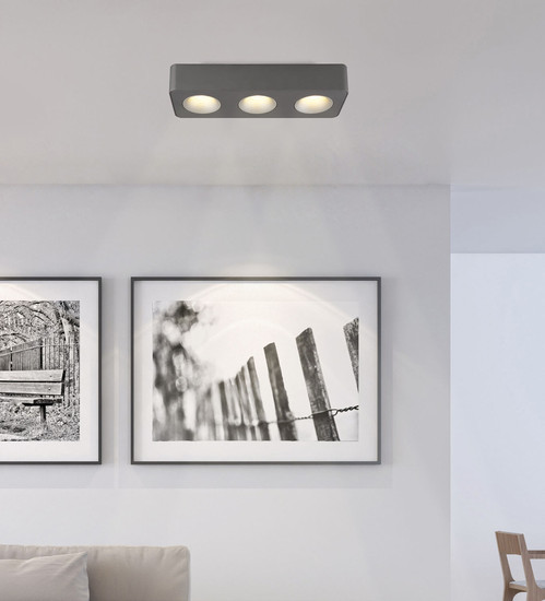 Globo Hangarau LED LED Strahler 14W Warmweiß Grau Dunkel, Aluminium 5,5cm 43100-3