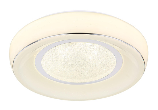 Globo Mickey LED Deckenleuchte 18W CCT Weiß, Metall Fernbedienung Nachtlicht Sparkle-Dekor Memoryfunktion Ø39cm 483110-18