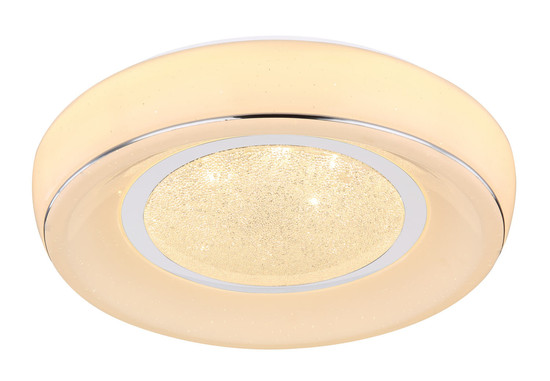 Globo Mickey LED Deckenleuchte 18W CCT Weiß, Metall Fernbedienung Nachtlicht Sparkle-Dekor Memoryfunktion Ø39cm 483110-18