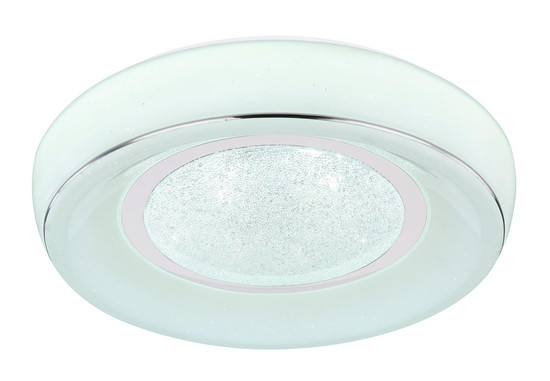 Globo Mickey LED Deckenleuchte 18W CCT Weiß, Metall Fernbedienung Nachtlicht Sparkle-Dekor Memoryfunktion Ø39cm 483110-18