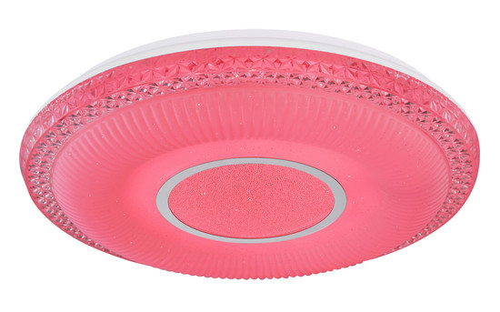 Globo Klemens LED Deckenleuchte 40W CCT Weiß, Metall Fernbedienung Nachtlicht Sparkle-Dekor Memoryfunktion Ø50cm 48411-40RGB