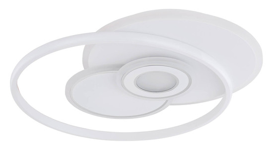 Globo Roderick LED Deckenleuchte 50W CCT Weiß Matt, Metall Fernbedienung Nachtlicht Memoryfunktion 6cm 48442-50SH