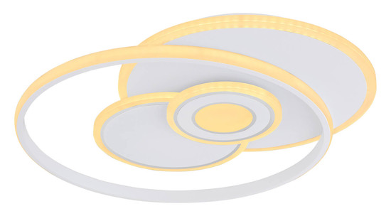 Globo Roderick LED Deckenleuchte 50W CCT Weiß Matt, Metall Fernbedienung Nachtlicht Memoryfunktion 6cm 48442-50SH