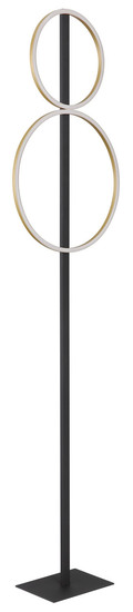 Globo Stehleuchte Metall Schwarz Matt, 1Xled LED Stehleuchte 24W Warmweiß Schwarz Matt, Metall 160cm 48461-30RS