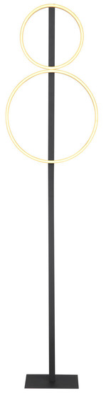 Globo Stehleuchte Metall Schwarz Matt, 1Xled LED Stehleuchte 24W Warmweiß Schwarz Matt, Metall 160cm 48461-30RS