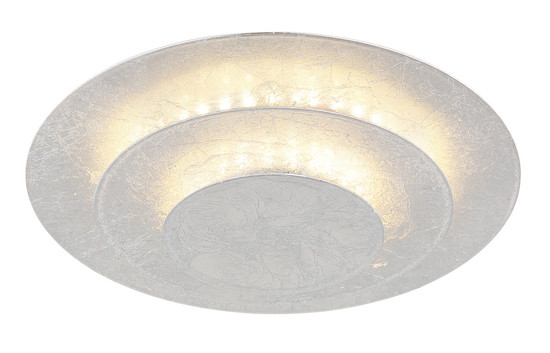 Globo Heda LED Deckenleuchte 18W Warmweiß Silberfarben, Metall Ø18cm 48465-18S