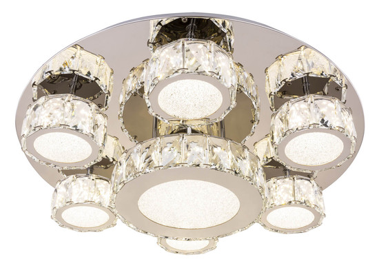 Globo Amur LED Deckenleuchte 60W Neutralweiß Verchromt, Metall 15cm 49350-60