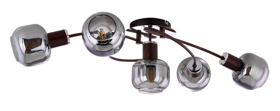 Globo Pallo E14 Deckenleuchte 5-fach 40W Bronzefarben, Metall Ø10cm 54303-5