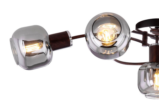 Globo Pallo E14 Deckenleuchte 5-fach 40W Bronzefarben, Metall Ø10cm 54303-5