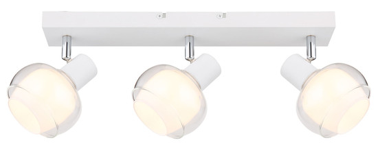 Globo Tokki E14 Strahler 3-fach 40W Weiß Matt, Metall Ø10,5cm 54309-3W