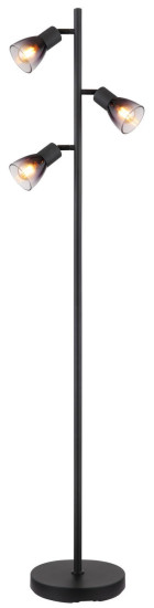 Globo Satella Stehleuchte 3-fach Schwarz Matt, Metall Ø7,2cm 54312-3S