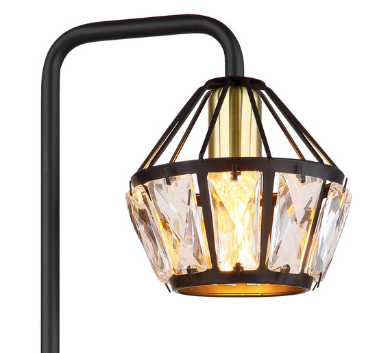 Globo Lois E14 Tischleuchte 40W Schwarz Matt, Metall Ø12,5cm 54359T