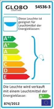 Globo 54536-3 Caleb LED Deckenleuchte 12W Nickel matt warmweiss