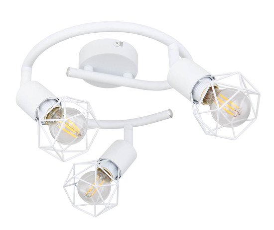 Globo Xara I E14 Strahler 3-fach 40W Weiß, Metall Ø8cm 54802W-3