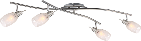 Globo 54984-4 Florita Deckenleuchte 4xE14 Nickel matt