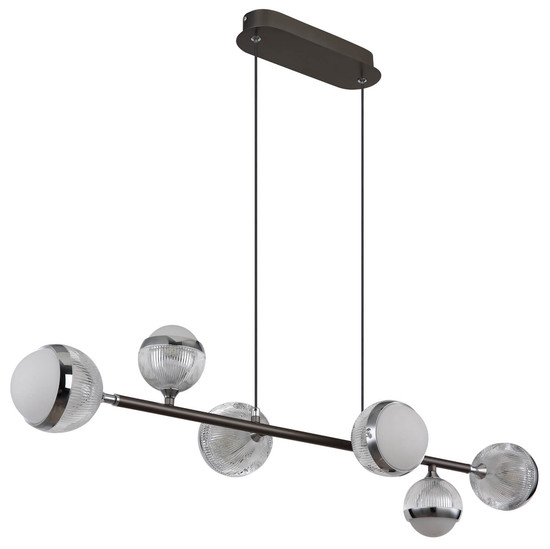Globo Untsy LED Hängeleuchte 42W CCT Titanfarben Gebürstet, Metall Fernbedienung Nachtlicht Memoryfunktion 120cm 56011-6