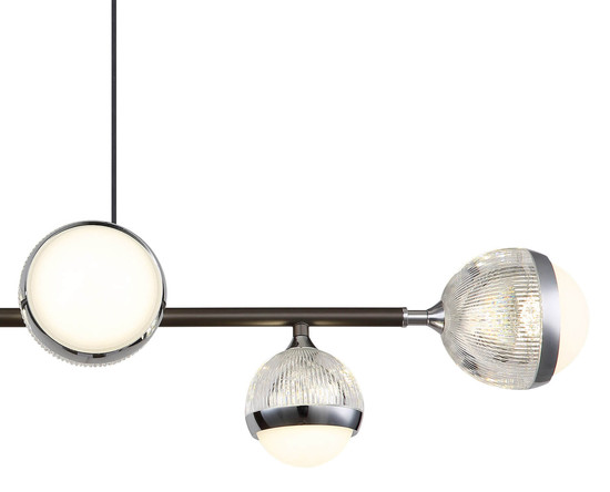 Globo Untsy LED Hängeleuchte 42W CCT Titanfarben Gebürstet, Metall Fernbedienung Nachtlicht Memoryfunktion 120cm 56011-6