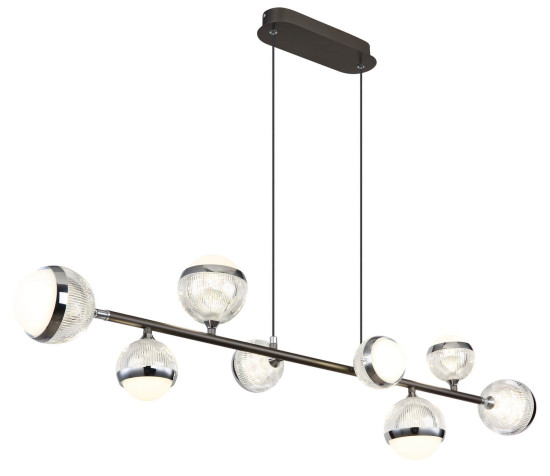 Globo Untsy LED Hängeleuchte 56W CCT Titanfarben Gebürstet, Metall Fernbedienung Nachtlicht Memoryfunktion 120cm 56011-8