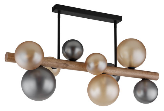 Globo Riha G9 Deckenleuchte 9-fach 5W Schwarz Matt, Metall 45cm 56133W-9D