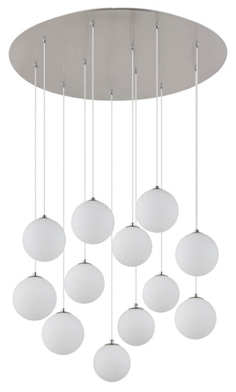 Globo Riha G9 Deckenleuchte 12-fach 3,50W Warmweiß Nickel Matt, Metall Ø12cm 56140-12D1