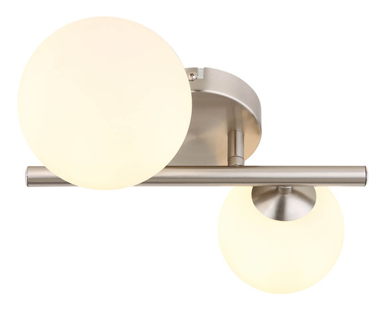 Globo Riha G9 Wandleuchte 2-fach 3,50W Warmweiß Nickel Matt, Metall 12,5cm 56140-2W