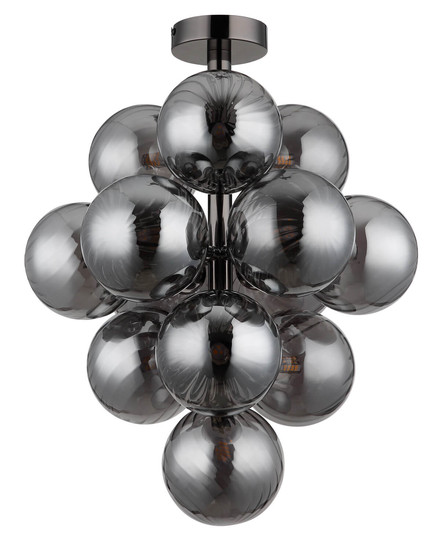 Globo Conor G9 Deckenleuchte 13-fach 4W Schwarz-Chrom, Metall Ø12cm 56146DG