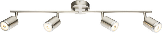 Globo Comore LED LED Strahler 4-fach 4W Warmweiß Nickel Matt, Metall Ø5,2cm 56958-4